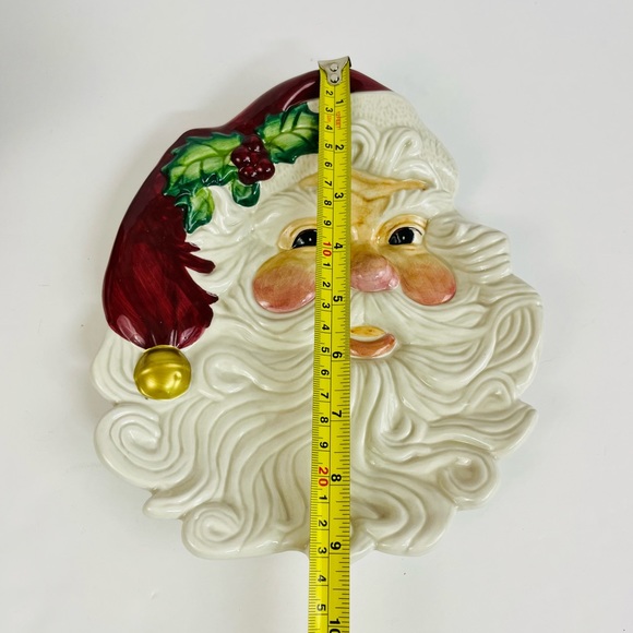 NIB Fitz & Floyd Christmas Santa Face Plate - Picture 5 of 9